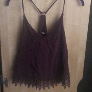 maroon tank top